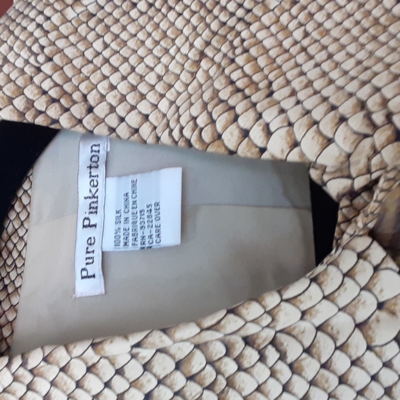 Anne Pinkerton vintage 100% silk snakeskin print jacket sz 2 - Picture 2 of 7